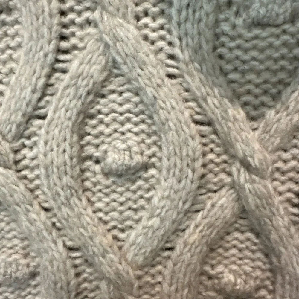 Women’s Sincerely Jules Cableknit Sleeveless Turtleneck Sweater Beige Small - Picture 5 of 6